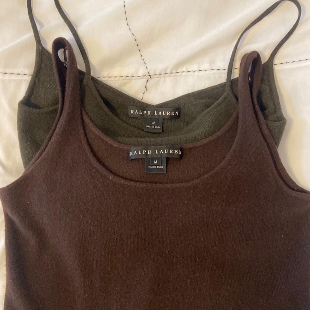 Ralph Lauren cashmere tank top, 2 pack